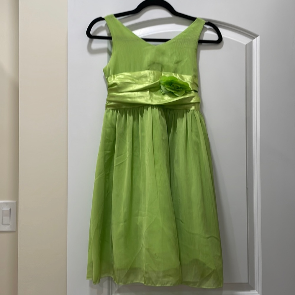 Girls dress in green